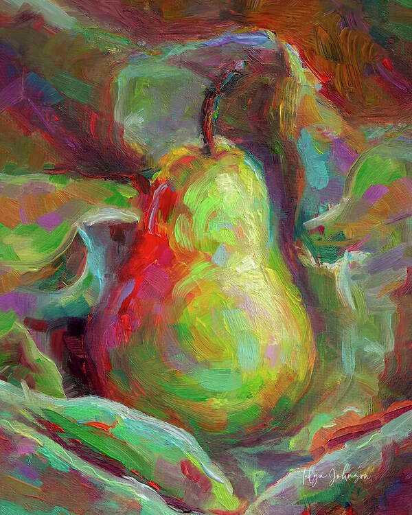 Just a Pear - impressionist still life - Art Print