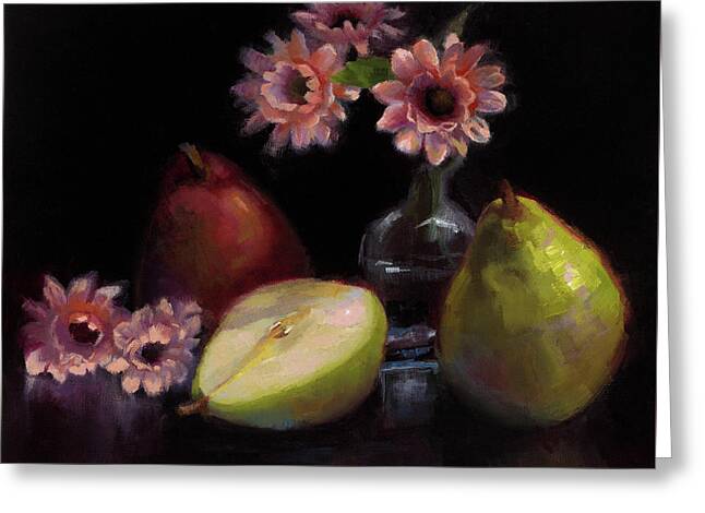 Winter Solstice - still life with pears - Greeting Card