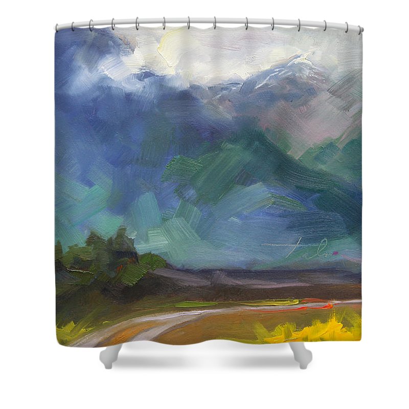 At the Feet of Giants - Shower Curtain