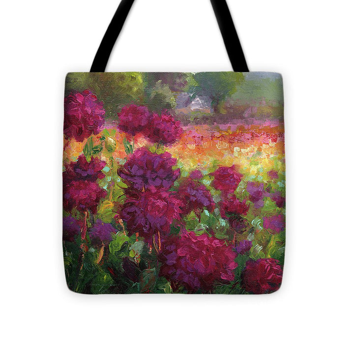Boogie Nites - Swan Island Dahlias - Tote Bag