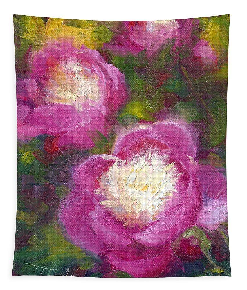 Bowls of Beauty - Alaskan peonies - Tapestry