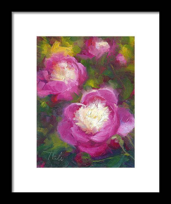 Bowls of Beauty - Alaskan peonies - Framed Print