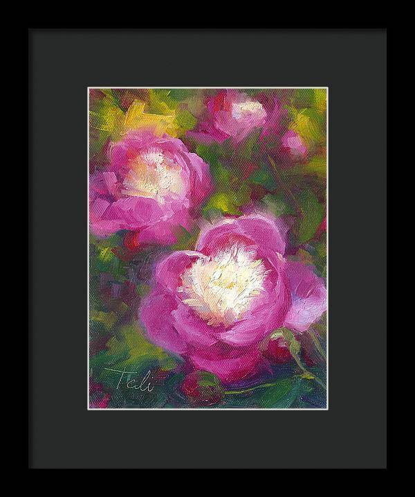 Bowls of Beauty - Alaskan peonies - Framed Print