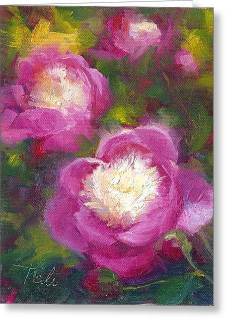 Bowls of Beauty - Alaskan peonies - Greeting Card