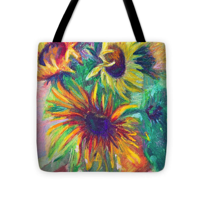 Brandy's Sunflowers - still life on windowsill - Tote Bag