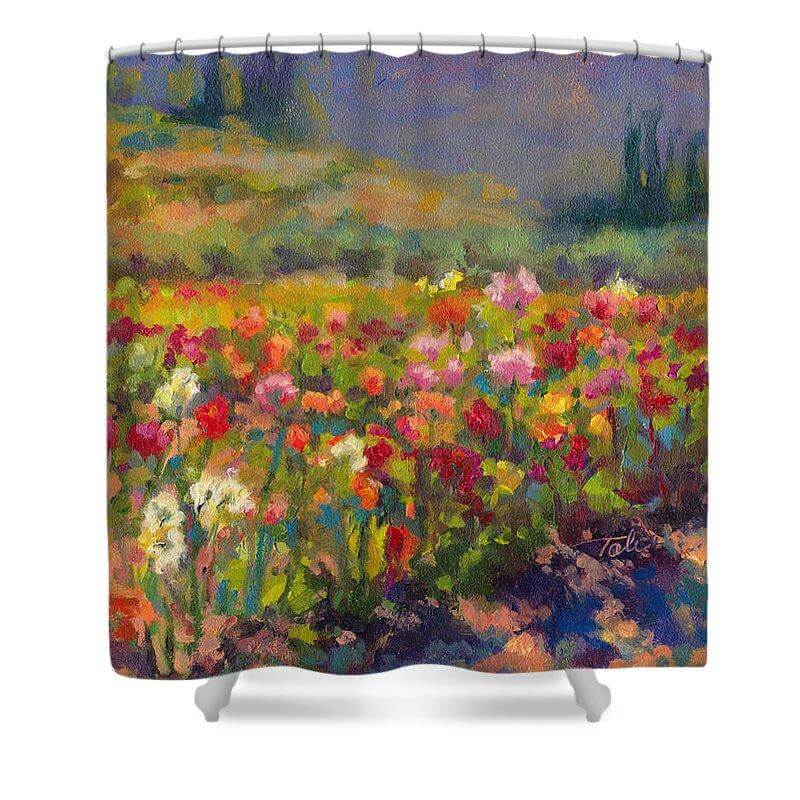 Dahlia Row - Shower Curtain