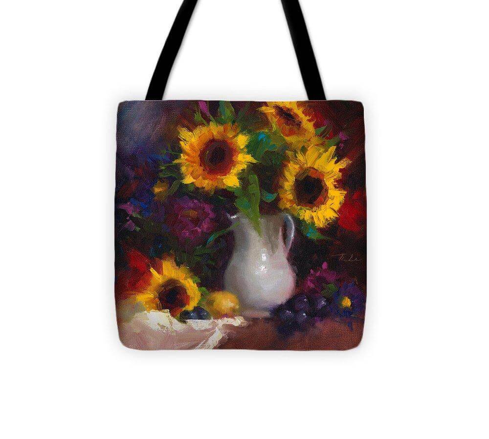 Dance with Me - sunflower still life - Tote Bag