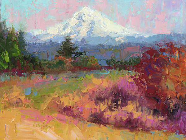 Fall Views - mt. hood autumn landscape - Art Print