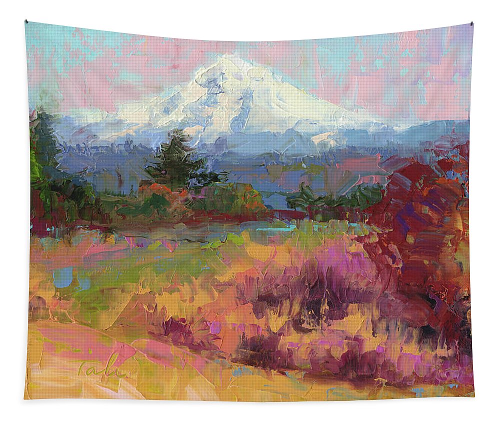 Fall Views - mt. hood autumn landscape - Tapestry