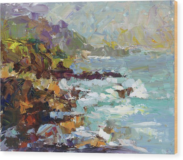 Form of My Prayer - big sur inspired palette knife oil painting - Wood Print
