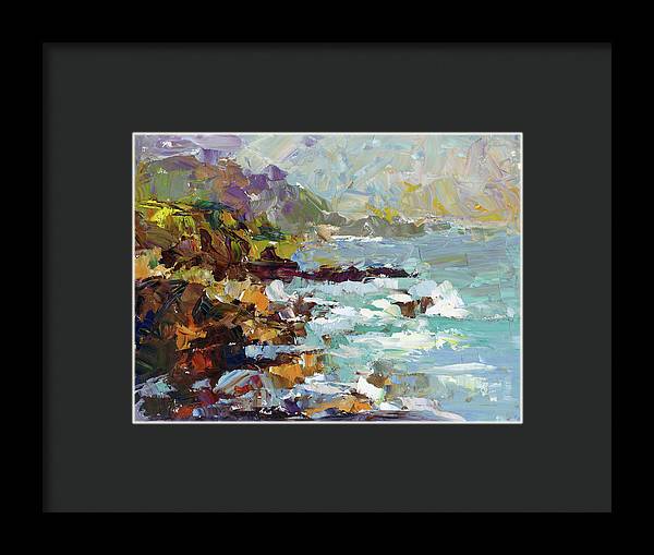 Form of My Prayer - big sur inspired palette knife oil painting - Framed Print