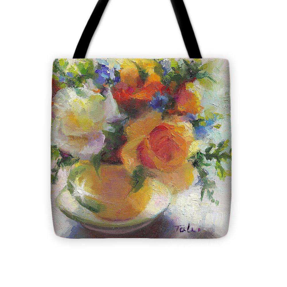 Fresh - Roses in teacup - Tote Bag