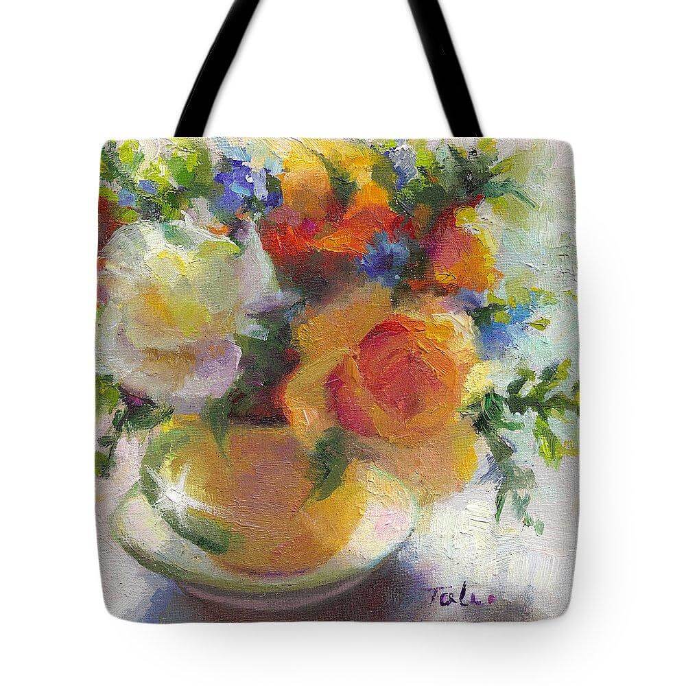 Fresh - Roses in teacup - Tote Bag