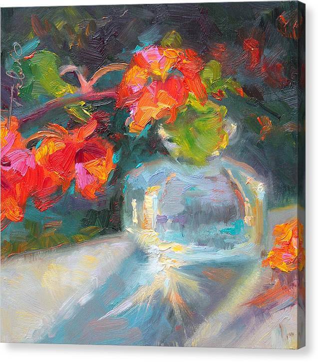 Gleaning Light Nasturtium Still Life - Canvas Print