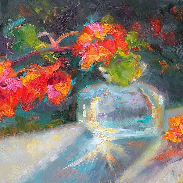 Gleaning Light Nasturtium Still Life - Art Print