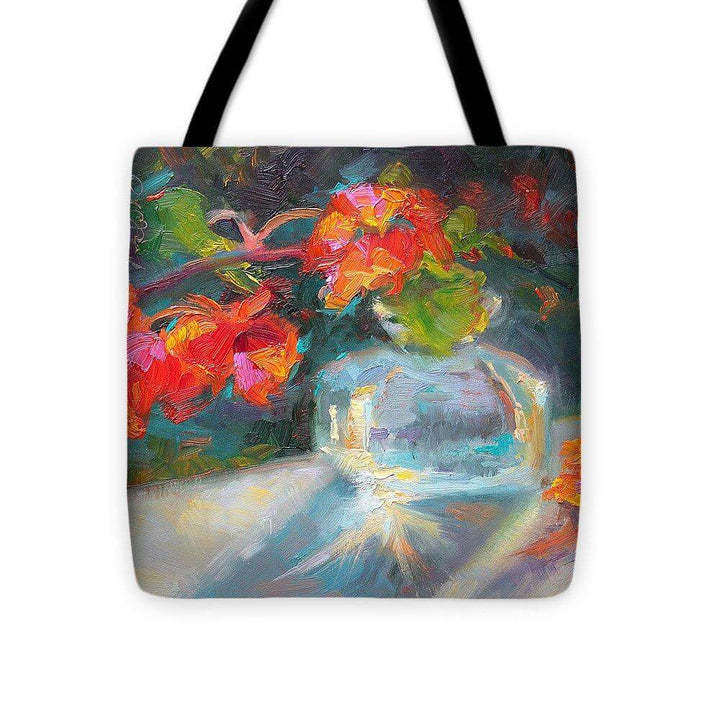 Gleaning Light Nasturtium Still Life - Tote Bag