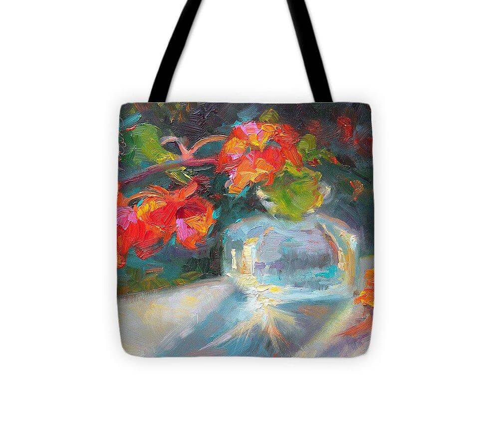 Gleaning Light Nasturtium Still Life - Tote Bag