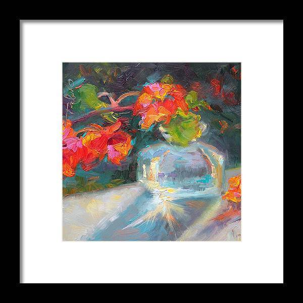 Gleaning Light Nasturtium Still Life - Framed Print