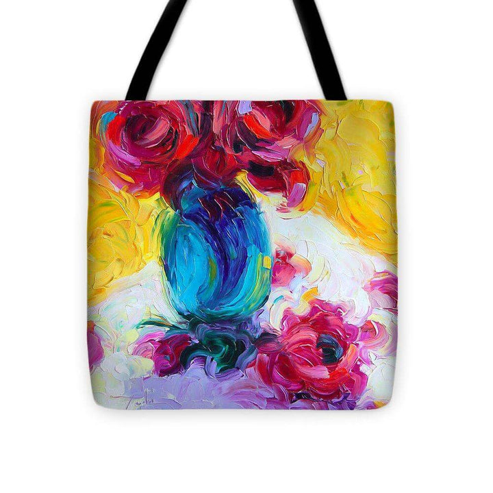 Just Past Bloom - roses still life - Tote Bag