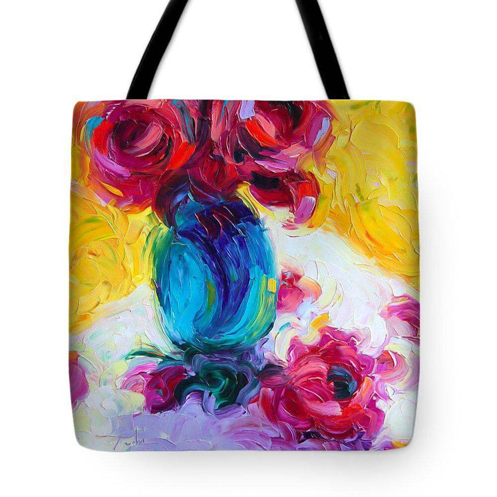 Just Past Bloom - roses still life - Tote Bag