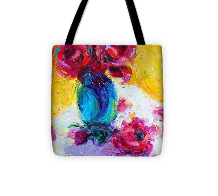 Just Past Bloom - roses still life - Tote Bag