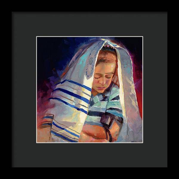 Kumi Ori - impressionist portrait - Framed Print