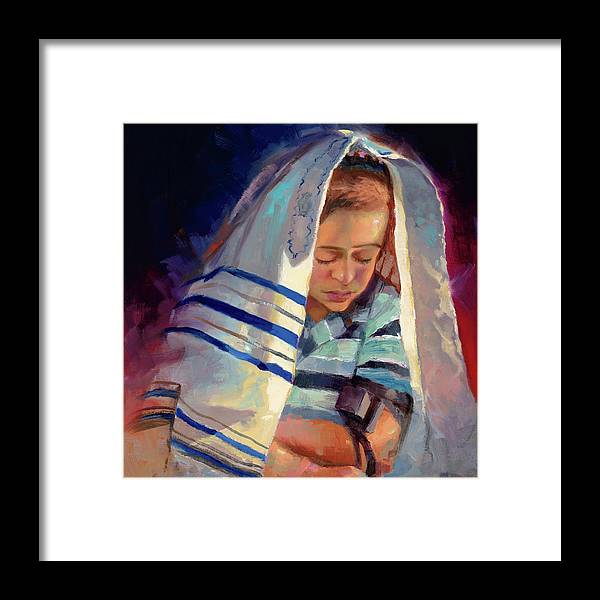 Kumi Ori - impressionist portrait - Framed Print