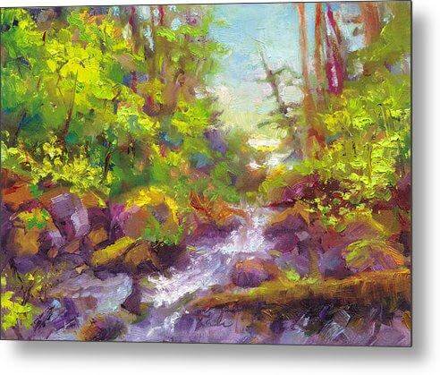 Mother's Day Oasis - woodland river - Metal Print