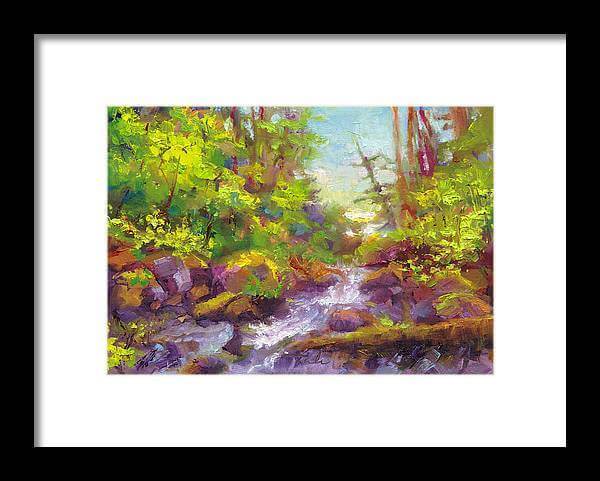 Mother's Day Oasis - woodland river - Framed Print