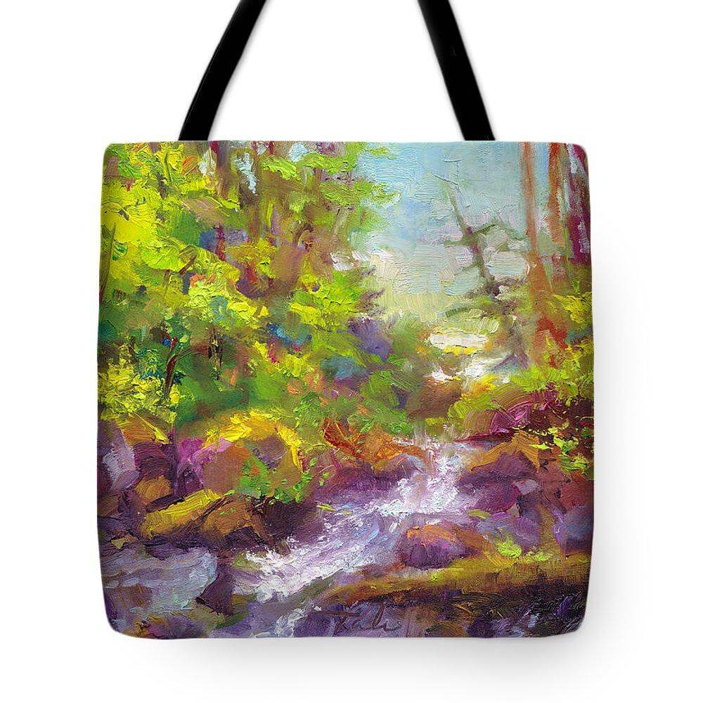 Mother's Day Oasis - woodland river - Tote Bag