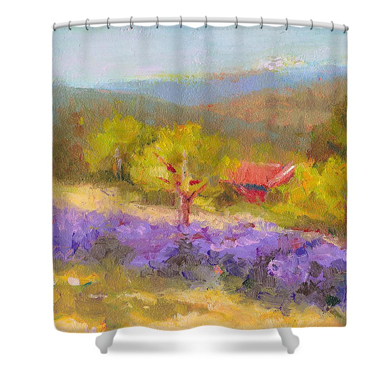 Mountainside Lavender   - Shower Curtain