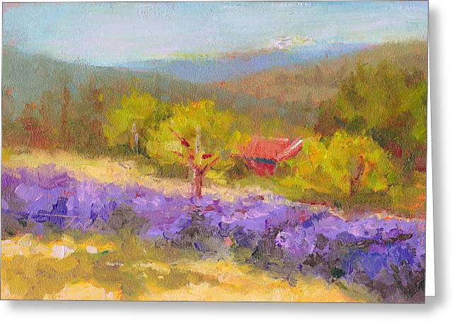 Mountainside Lavender   - Greeting Card