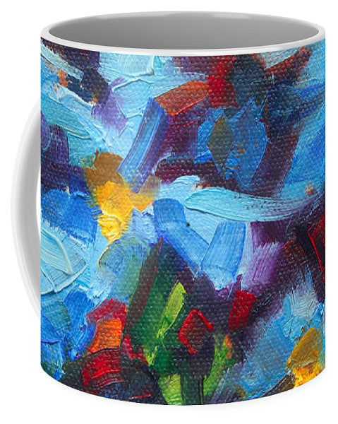 Nature's Palette - Himalayan blue poppy oil painting Meconopsis betonicifoliae - Mug