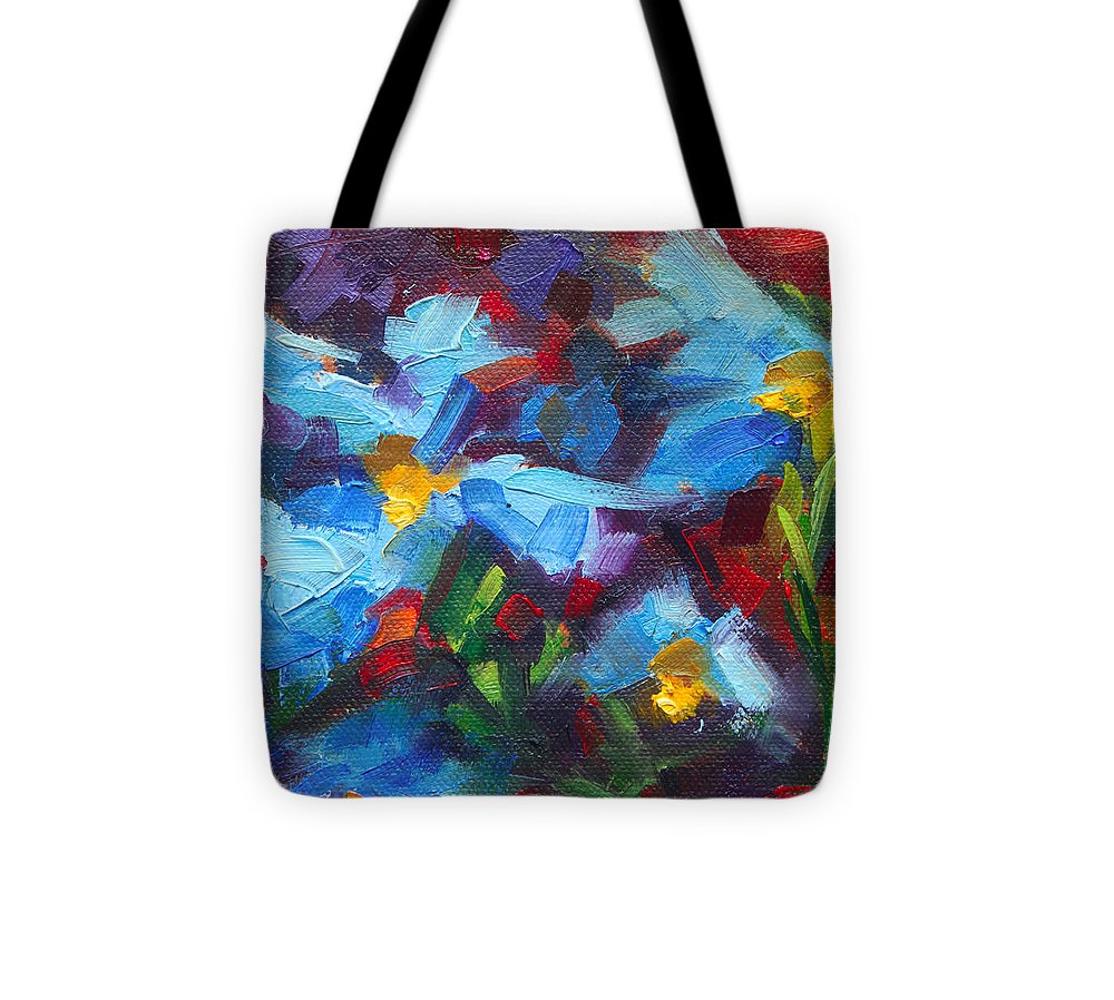 Nature's Palette - Himalayan blue poppy oil painting Meconopsis betonicifoliae - Tote Bag