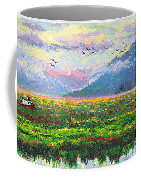 Nomad - Alaska Landscape with Joe Redington's boat in Knik Alaska - Mug