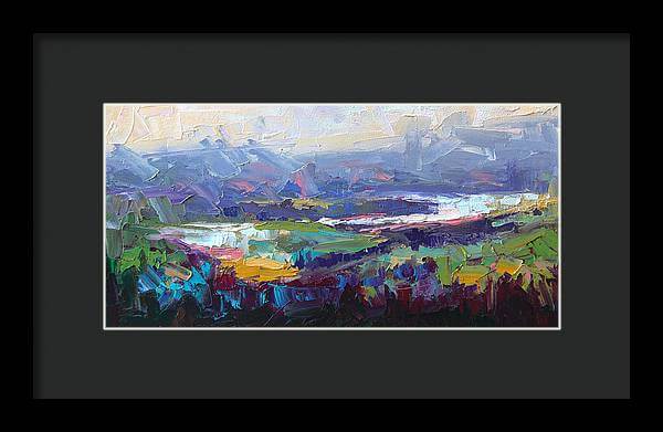 Overlook abstract landscape - Framed Print