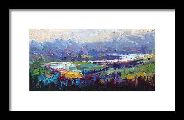 Overlook abstract landscape - Framed Print