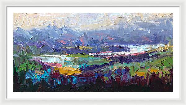 Overlook abstract landscape - Framed Print