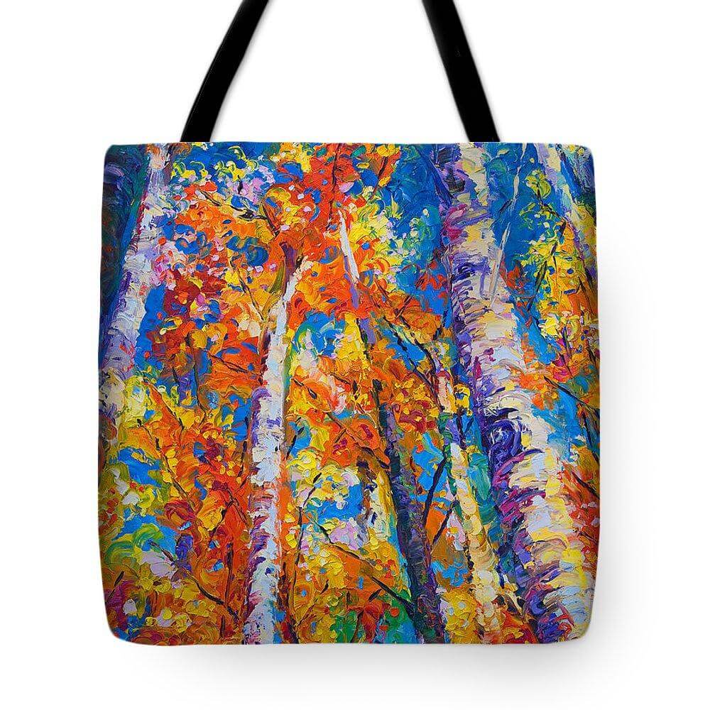 Redemption - fall birch and aspen - Tote Bag