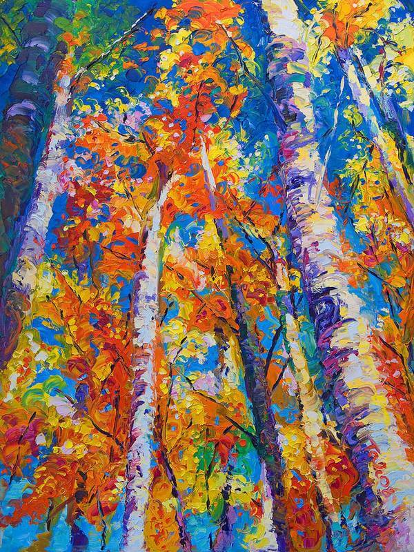 Redemption - fall birch and aspen - Art Print