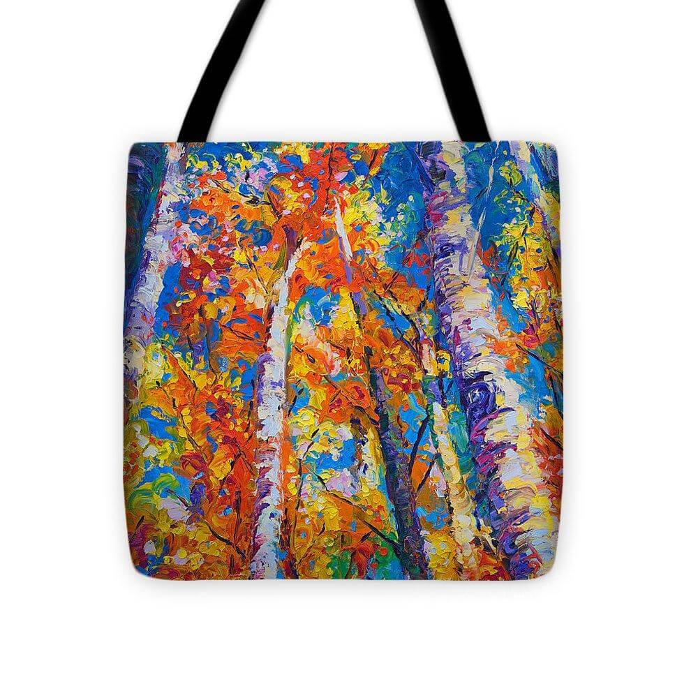 Redemption - fall birch and aspen - Tote Bag