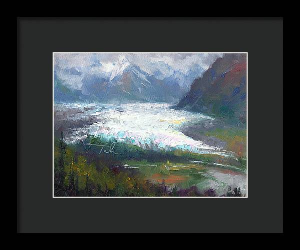 Shifting Light - Matanuska Glacier - Framed Print