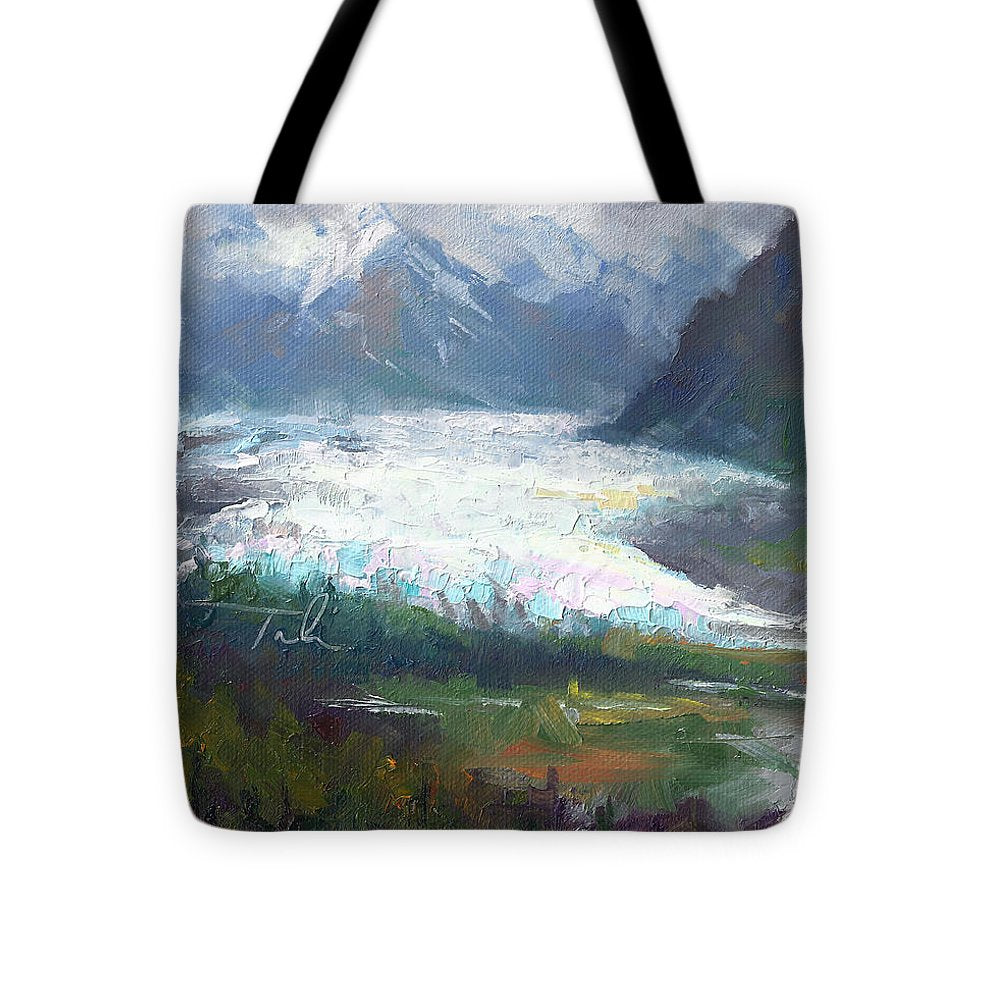 Shifting Light - Matanuska Glacier - Tote Bag