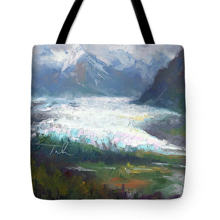 Shifting Light - Matanuska Glacier - Tote Bag