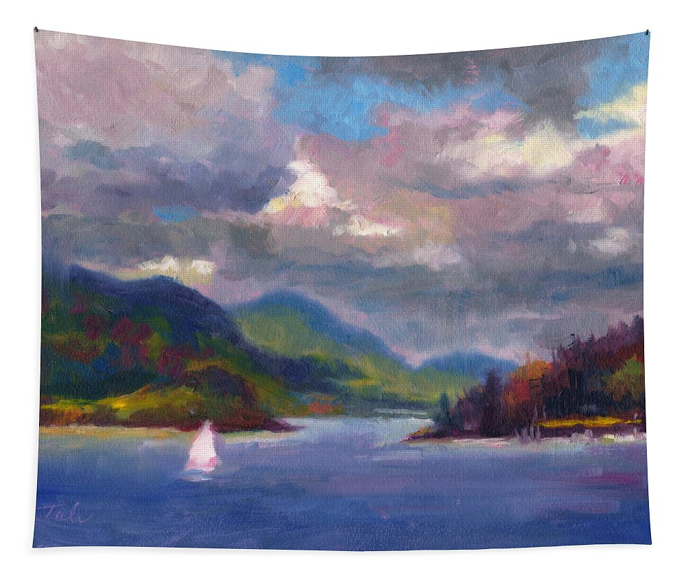 Smooth Sailing Sailboat on Alaska Inside Passage - Tapestry