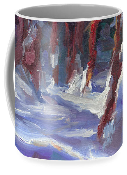 Snow Laden - winter snow covered trees - Mug