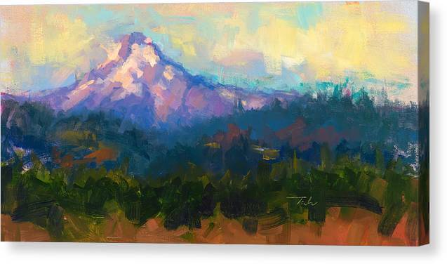 Sunrise Advancing - Mt. Hood Sunrise - Canvas Print