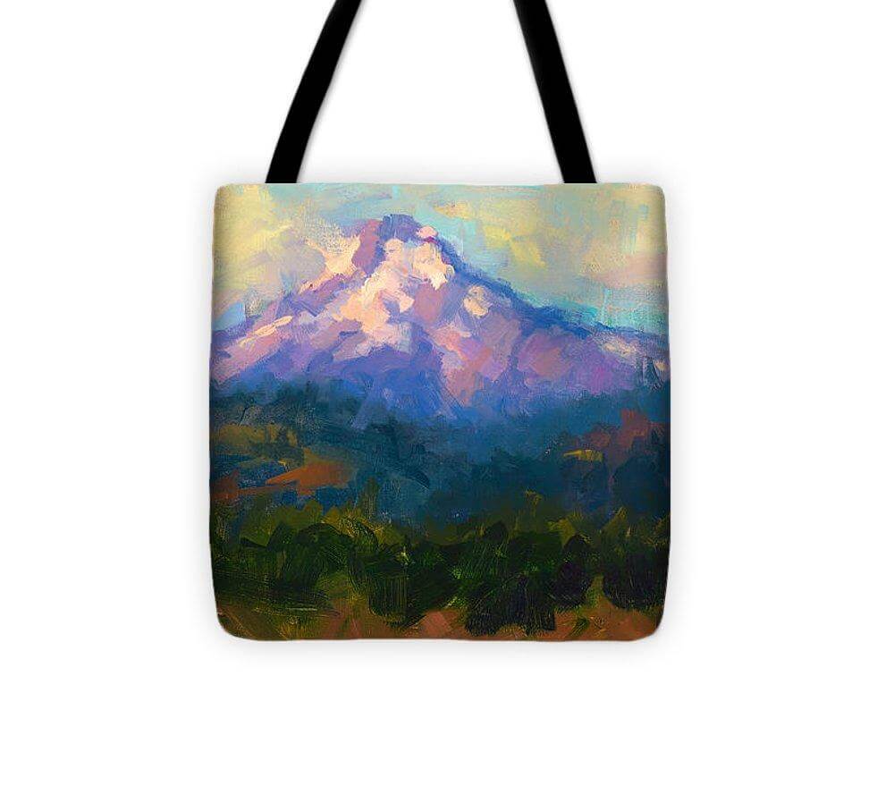 Sunrise Advancing - Mt. Hood Sunrise - Tote Bag