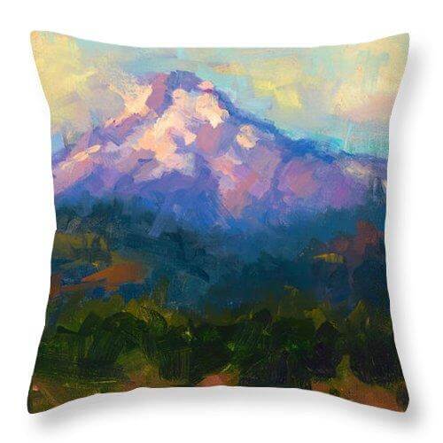 Sunrise Advancing - Mt. Hood Sunrise - Throw Pillow