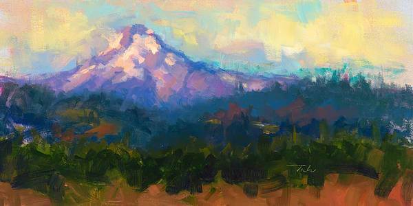 Sunrise Advancing - Mt. Hood Sunrise - Art Print